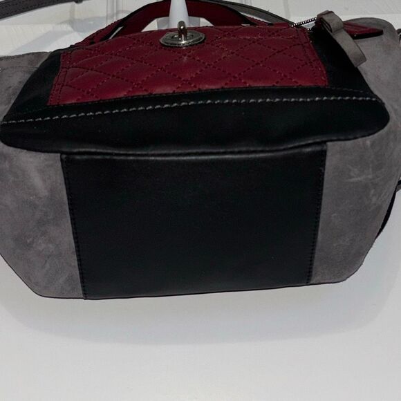 NEW Coach Park Mini Leather Suede Tote Satchel Color Block Quilted F49865 xbody - Picture 6 of 10
